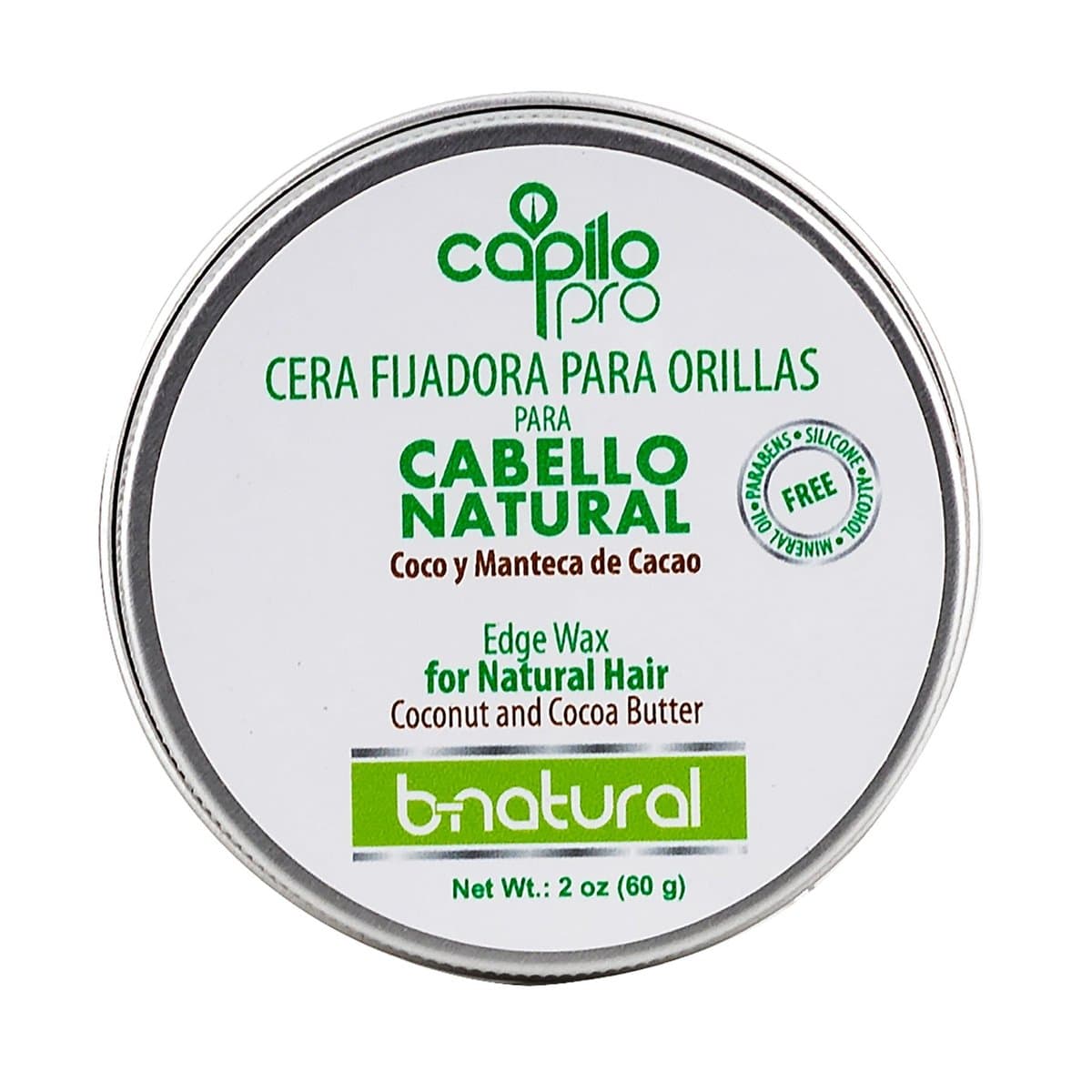Cera Fijadora Capilar Capilo Pro Cabello Natural Coco Y Manteca De Cacao 60 g Cera Fijadora Capilar Capilo Pro Cabello Natural Coco Y Manteca De Cacao 60 g