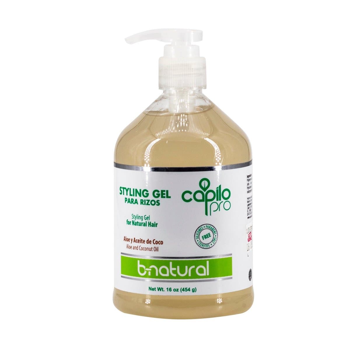 Gel Para Rizos Capilo Pro Aceite De Coco Y Aloe 16 Oz Gel Para Rizos Capilo Pro Aceite De Coco Y Aloe 16 Oz