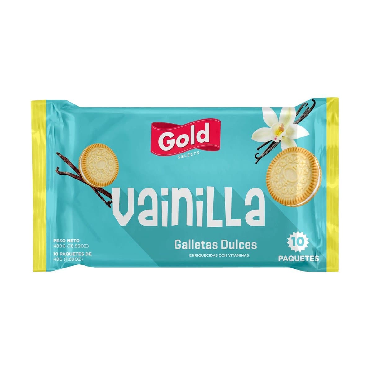 Galletas Dulces Gold Selects Rellenas De Vainilla 10 Paquetes Galletas Dulces Gold Selects Rellenas De Vainilla 10 Paquetes