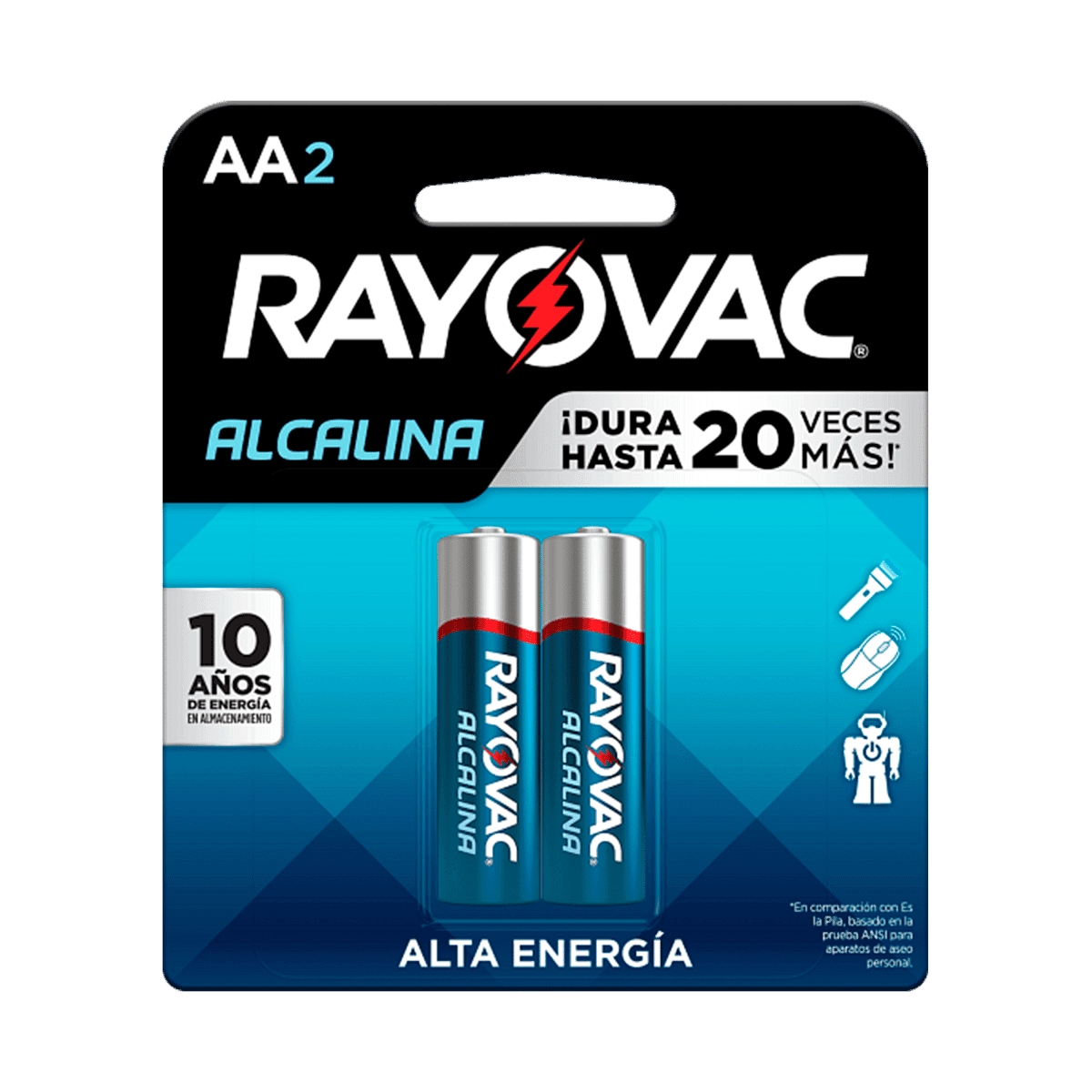 Pilas AA2 Rayovac Alcalinas 2 Uds Pilas AA2 Rayovac Alcalinas 2 Uds