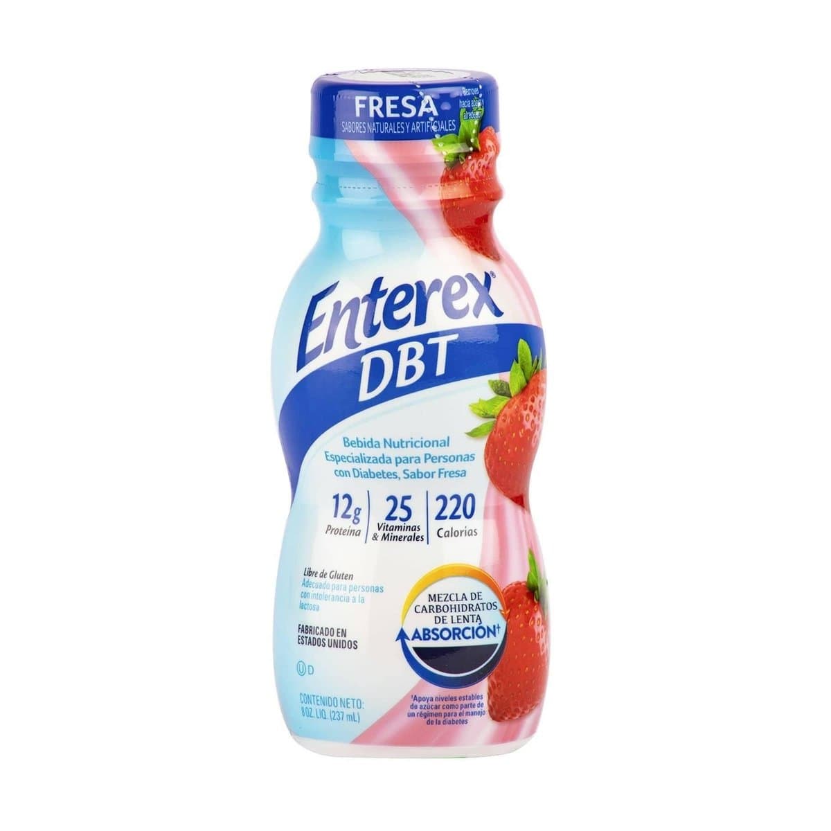 Bebida Nutricional Enterex para Diabéticos Sabor Fresa 237ml Bebida Nutricional Enterex para Diabéticos Sabor Fresa 237ml