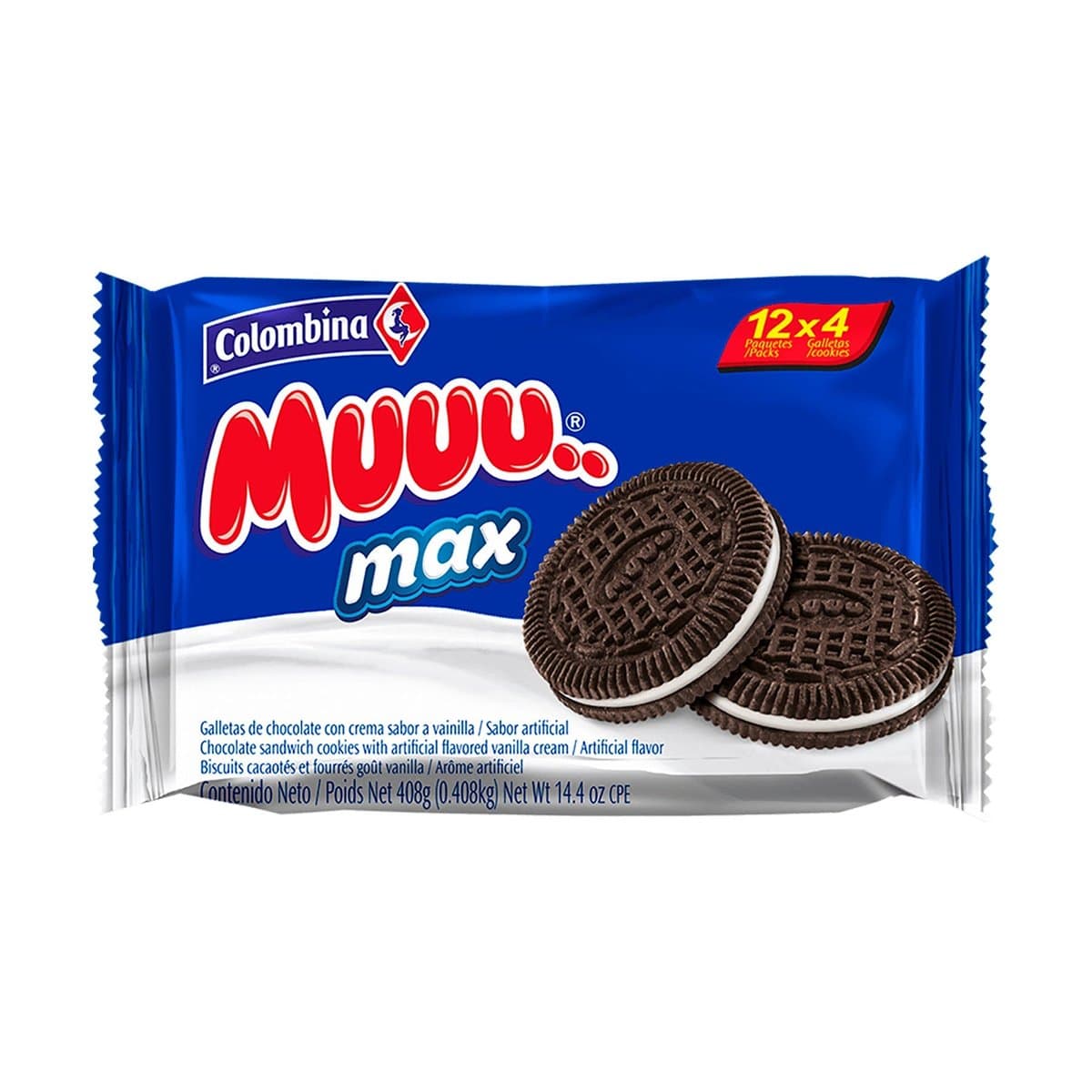Galletas De Chocolate Muuu.. Con Crema Sabor a Vainilla 12 Und Galletas De Chocolate Muuu.. Con Crema Sabor a Vainilla 12 Und