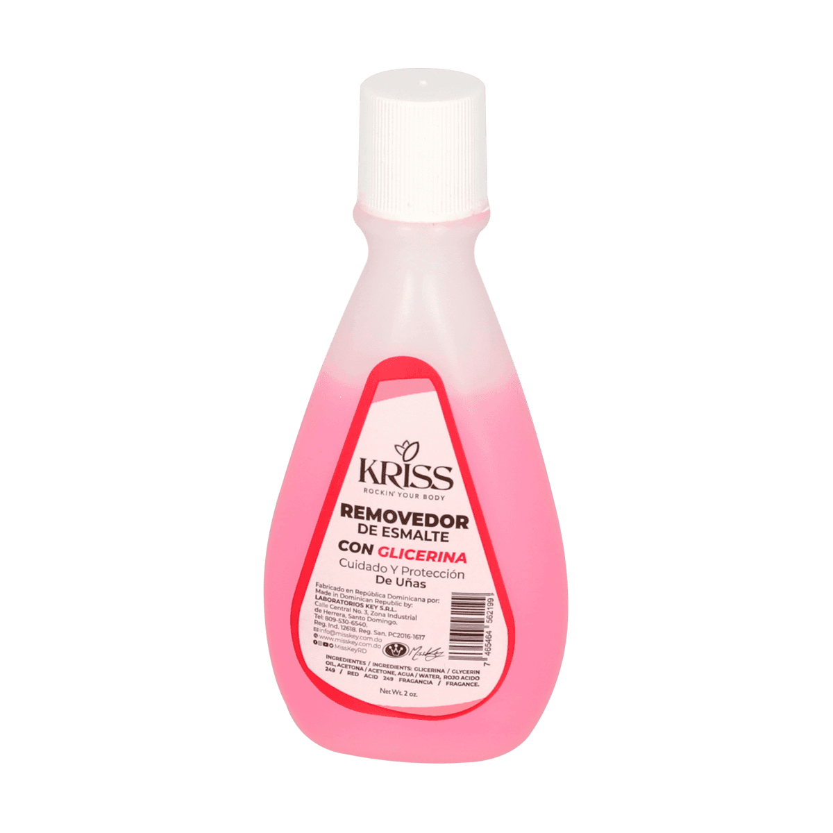 Removedor De Esmalte Kriss Con Glicerina 2 Oz Removedor De Esmalte Kriss Con Glicerina 2 Oz