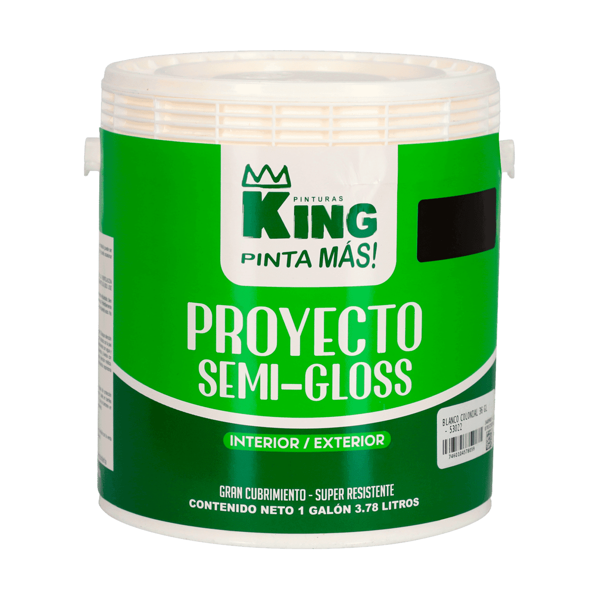 Pintura King Proyecto Semi-gloss Colonial 36 1 Galón Pintura King Proyecto Semi-gloss Colonial 36 1 Galón