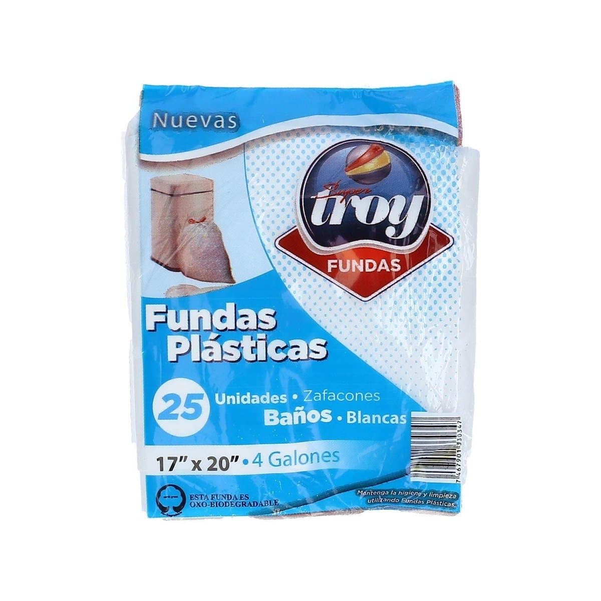 Fundas Blancas Super Troy 17" x 20" 25Uds Fundas Blancas Super Troy 17" x 20" 25Uds