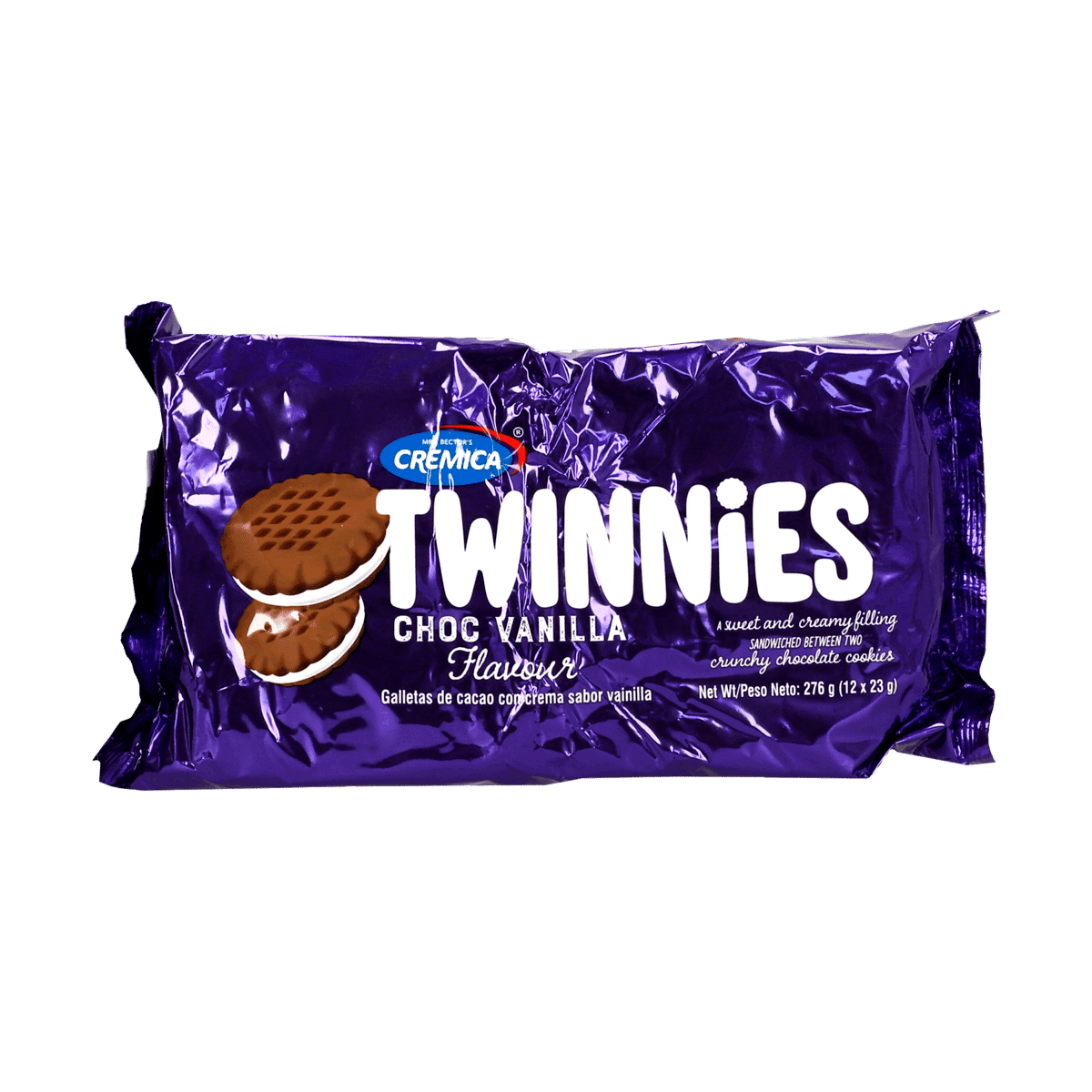 Galletas de Cacao con Crema Sabor a Vainilla Cremica Twinnies 276 Gramos Galletas de Cacao con Crema Sabor a Vainilla Cremica Twinnies 276 Gramos