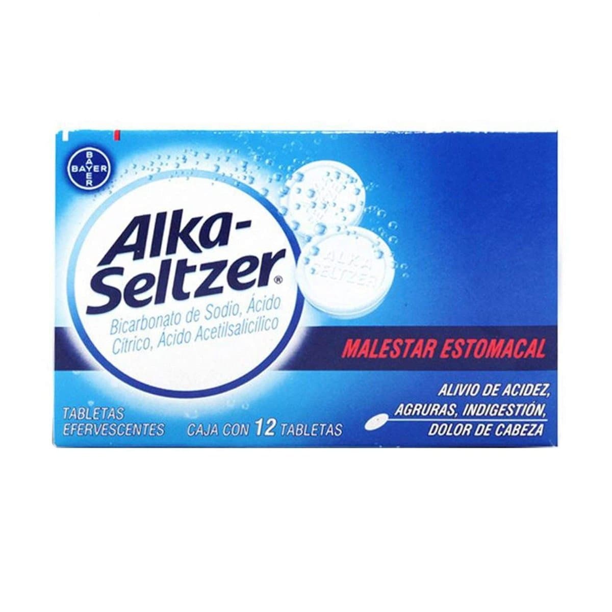 Alka-Seltzer Antiácido 12 Tabletas Alka-Seltzer Antiácido 12 Tabletas