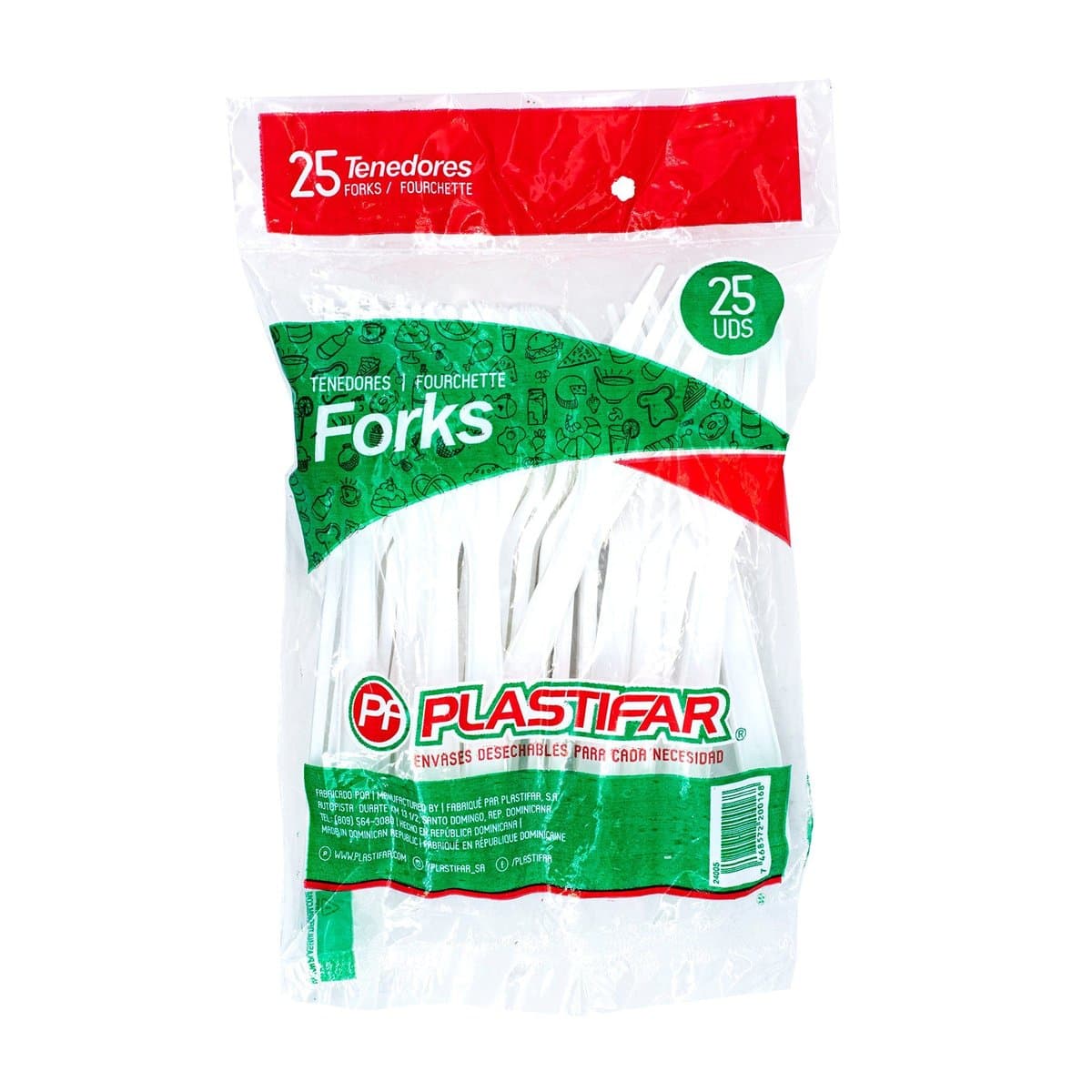 Tenedor Plastifar Plástico 25 Und Tenedor Plastifar Plástico 25 Und