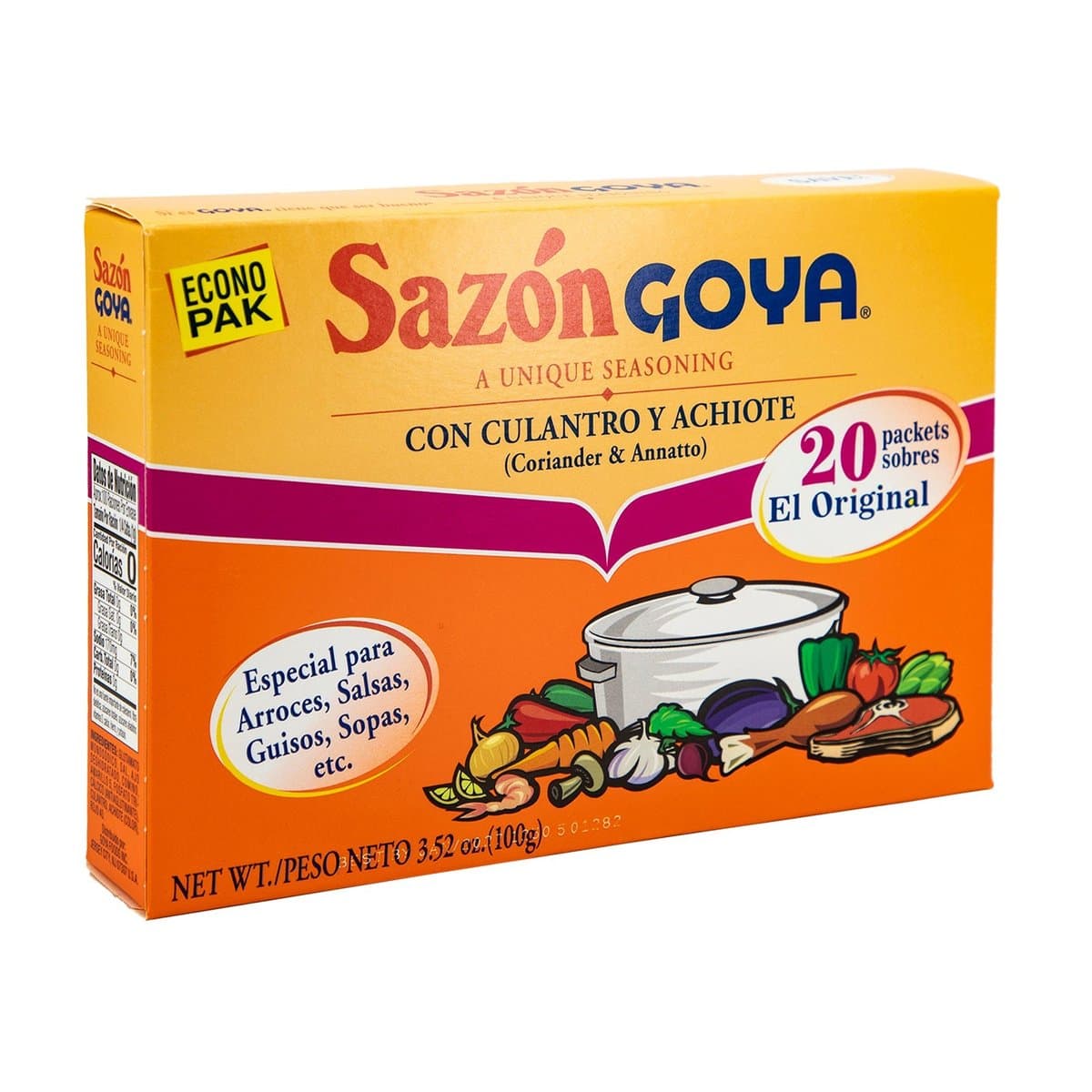 Sazón Goya Con Cilantro Y Achiote 100g Sazón Goya Con Cilantro Y Achiote 100g