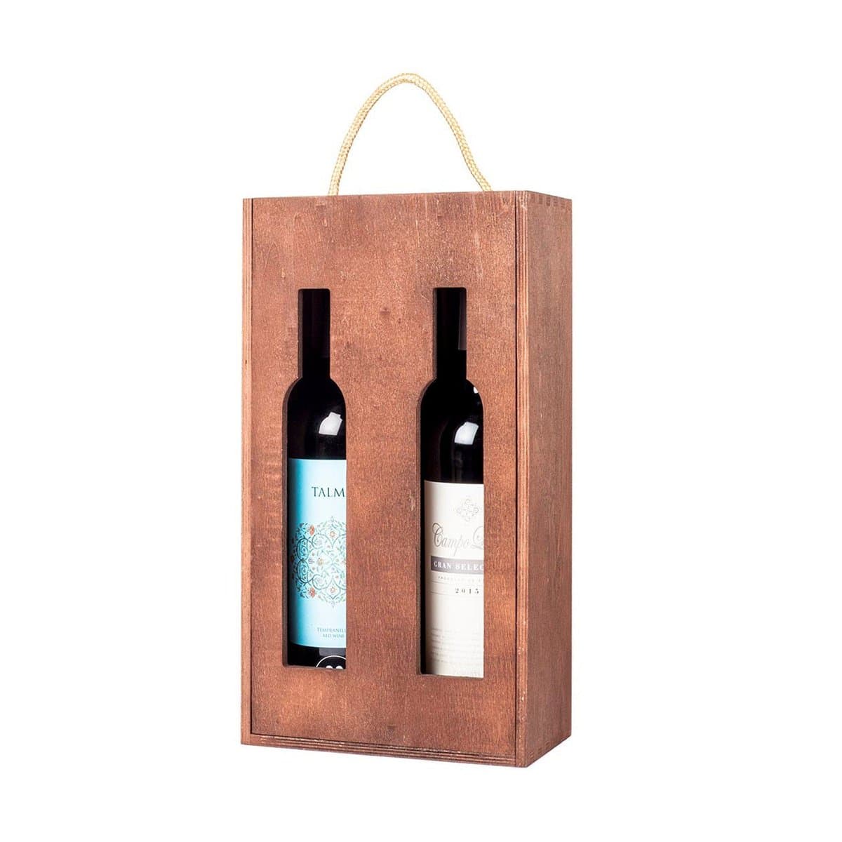 Vinera de Madera Para 2 Botellas M/HS16 Vinera de Madera Para 2 Botellas M/HS16
