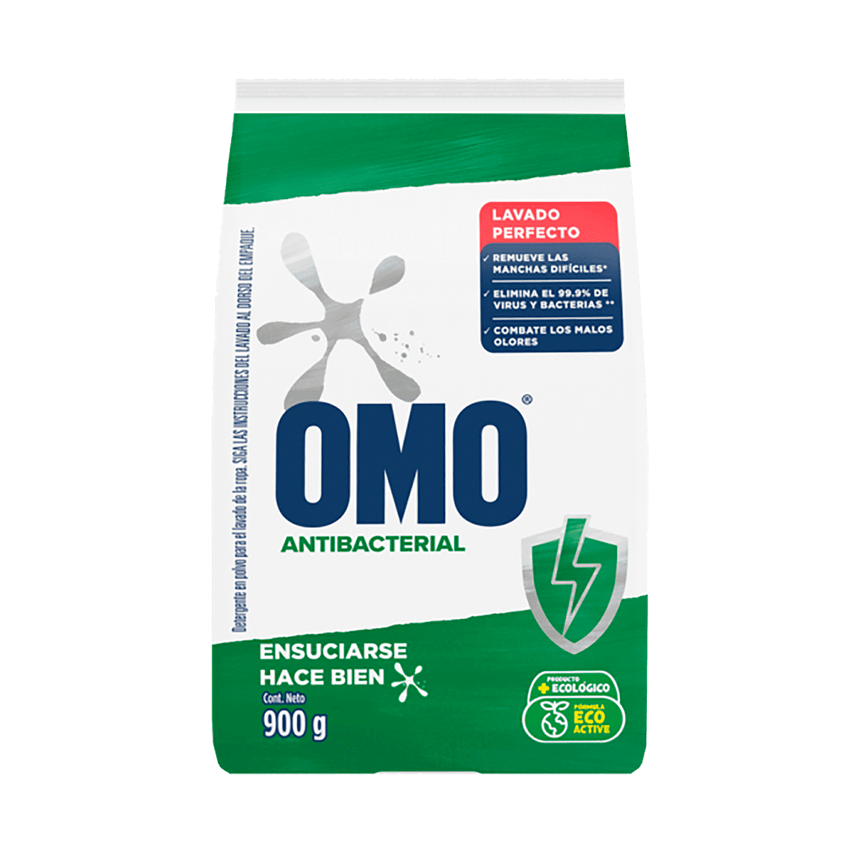 Detergente En Polvo Omo Antibacterial 900g Detergente En Polvo Omo Antibacterial 900g