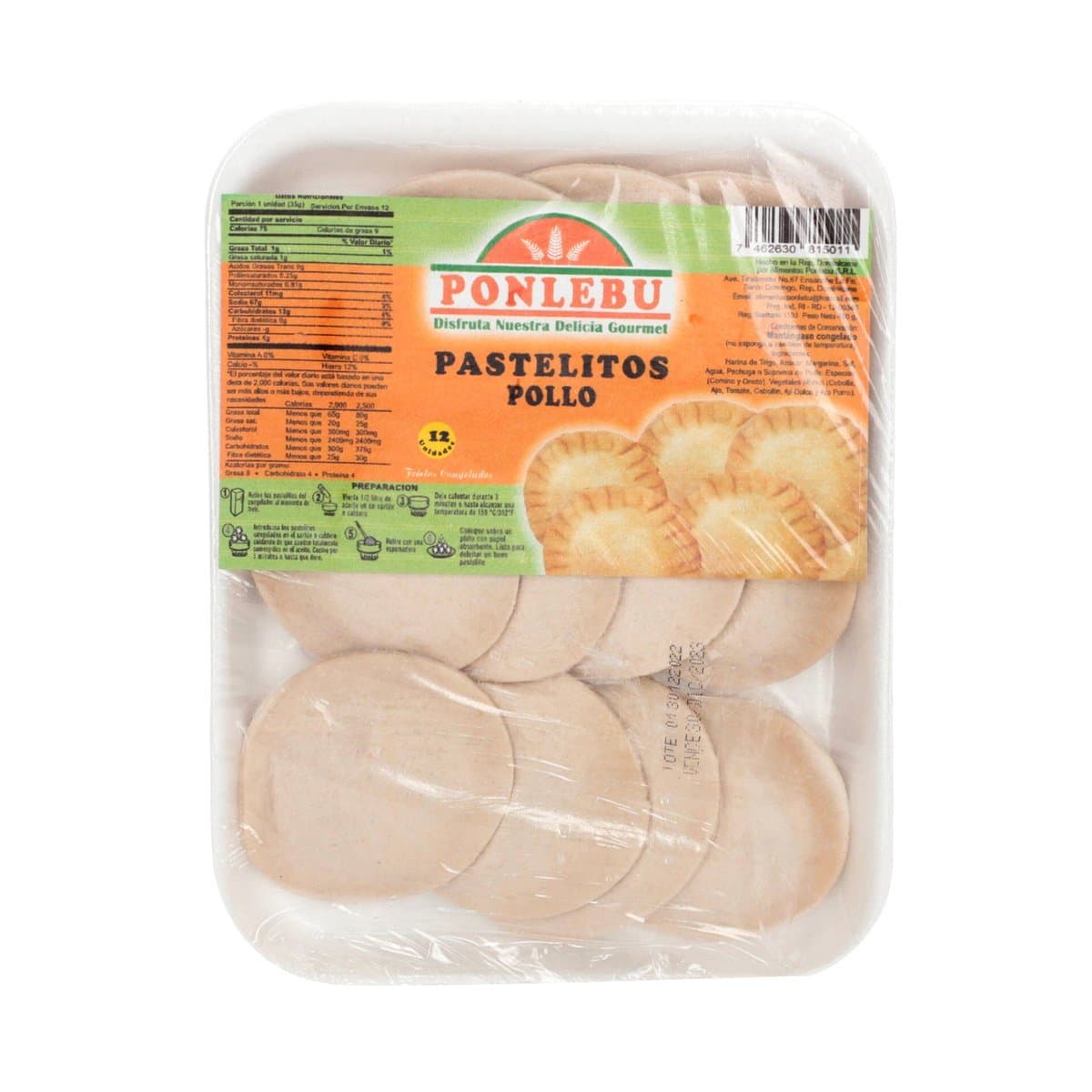 Pastelitos De Pollo Ponlebu 12 Unidades Pastelitos De Pollo Ponlebu 12 Unidades