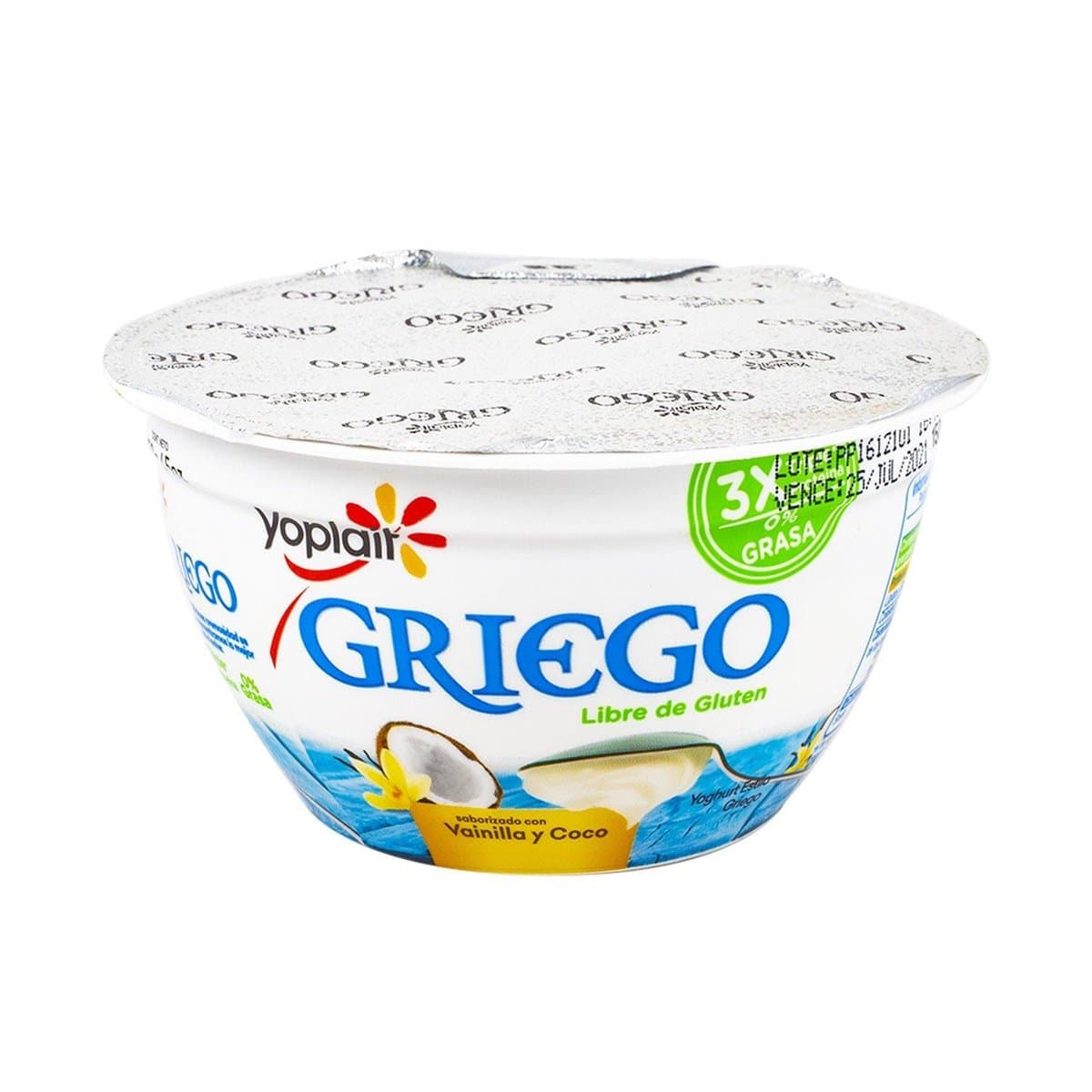 Yogurt Griego Vainilla & Coco Yoplait Sin Grasa 5 Oz Yogurt Griego Vainilla & Coco Yoplait Sin Grasa 5 Oz