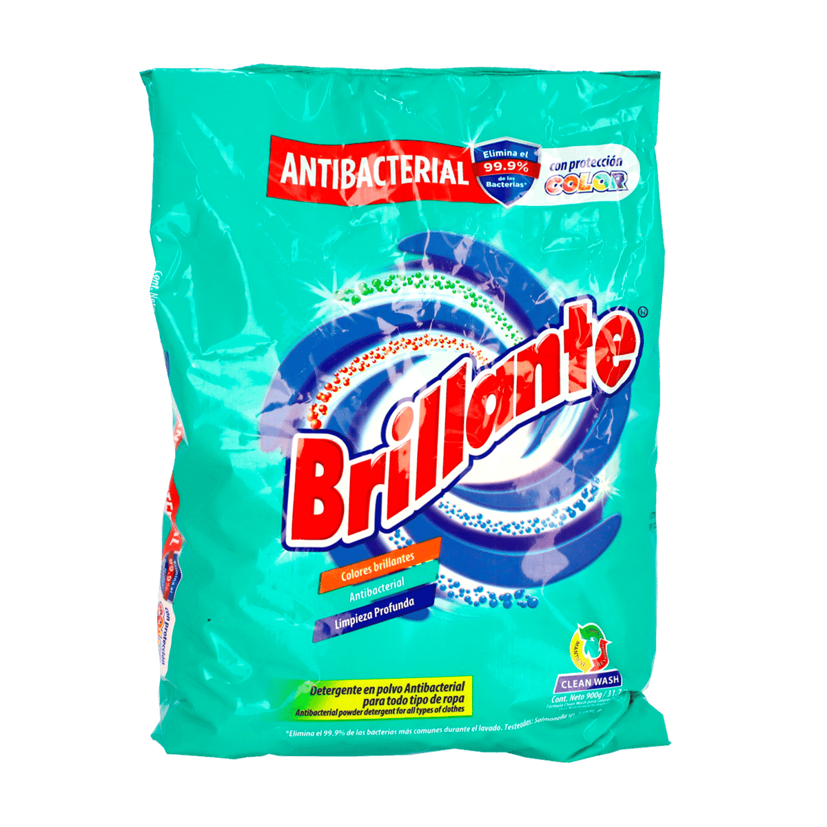 Detergente en Polvo Brillante Color Antibacterial 900gr Detergente en Polvo Brillante Color Antibacterial 900gr