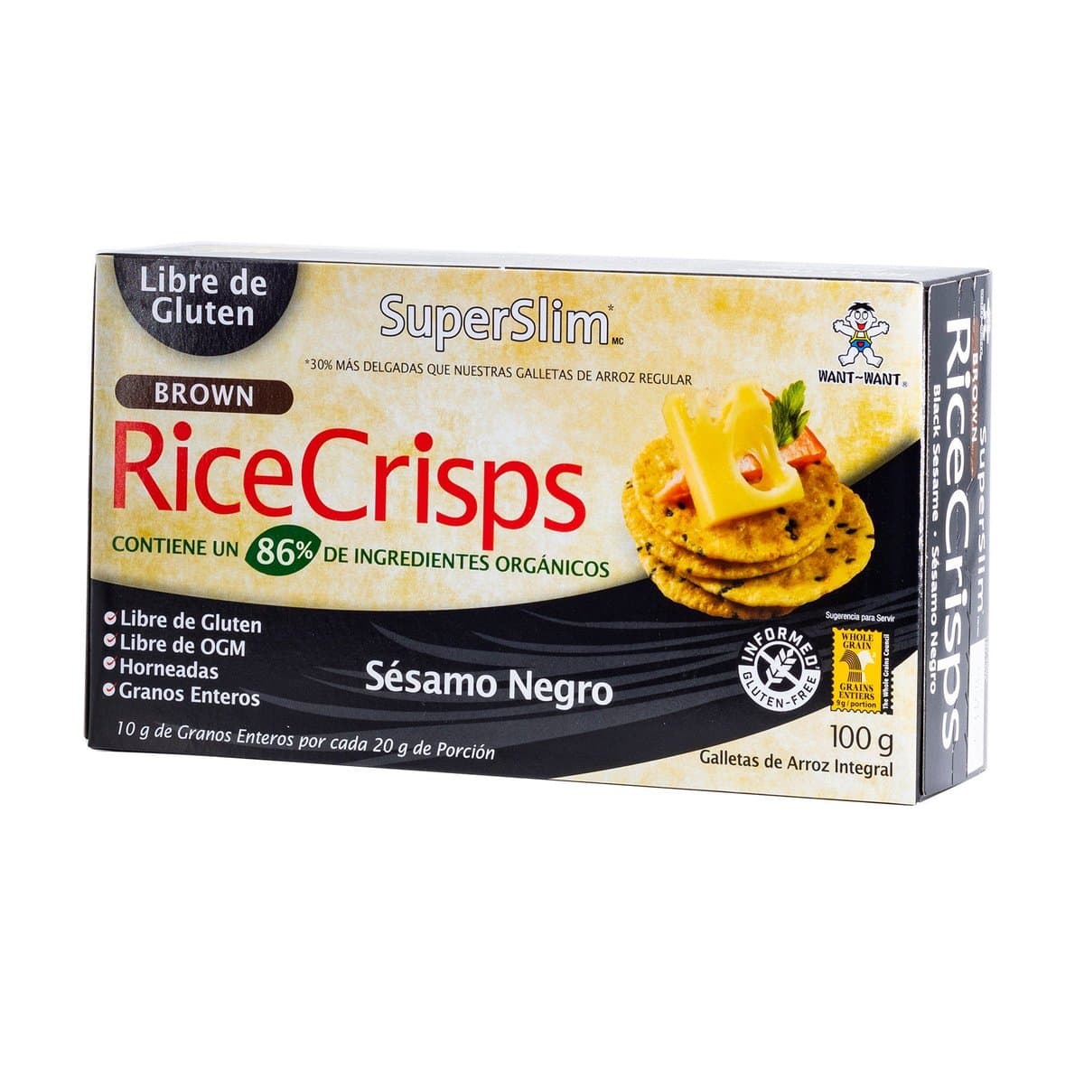 Rice Crisps Sésamo Negro 100 g Rice Crisps Sésamo Negro 100 g