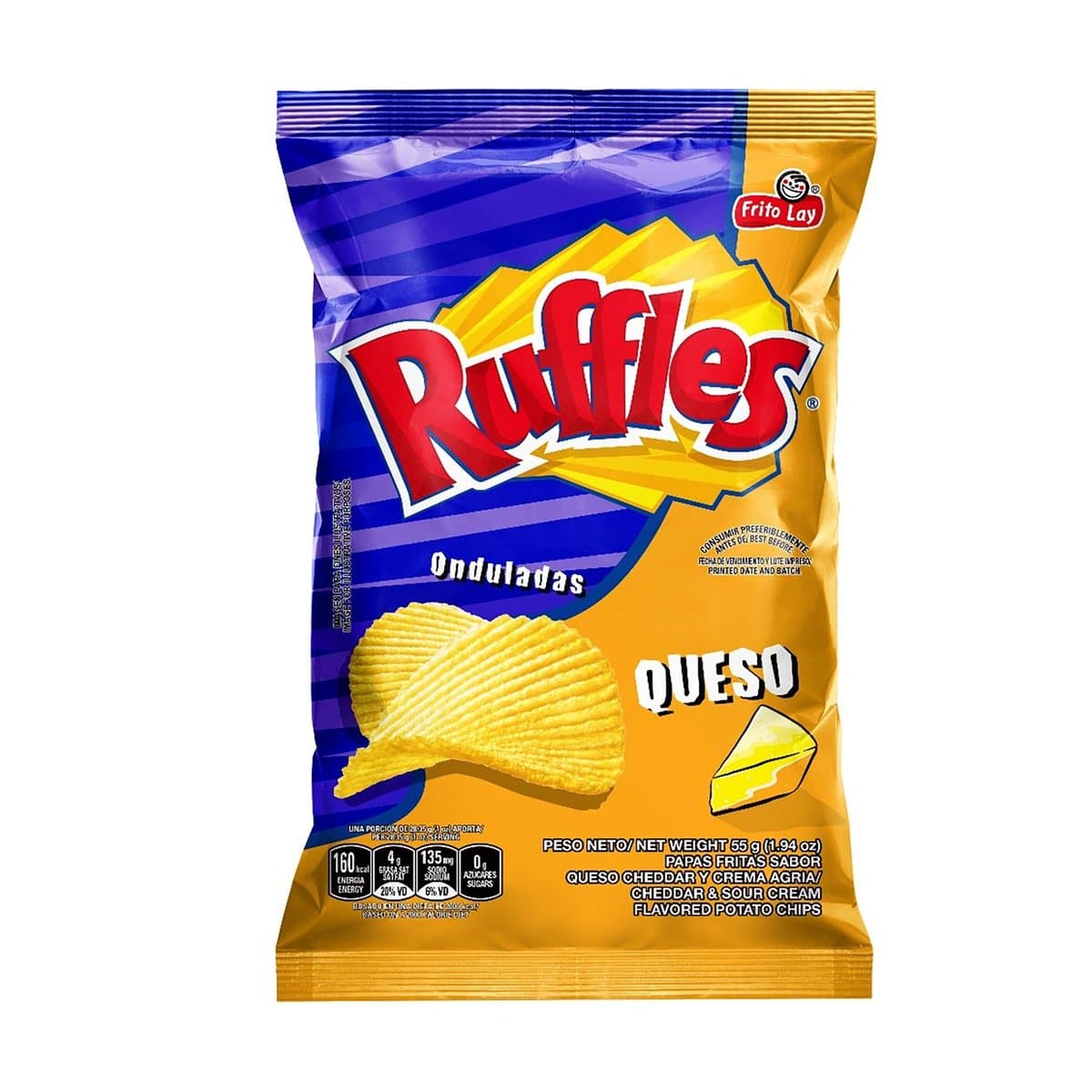 Ruffles De Queso Frito Lay M/RX30X1 55 g Ruffles De Queso Frito Lay M/RX30X1 55 g