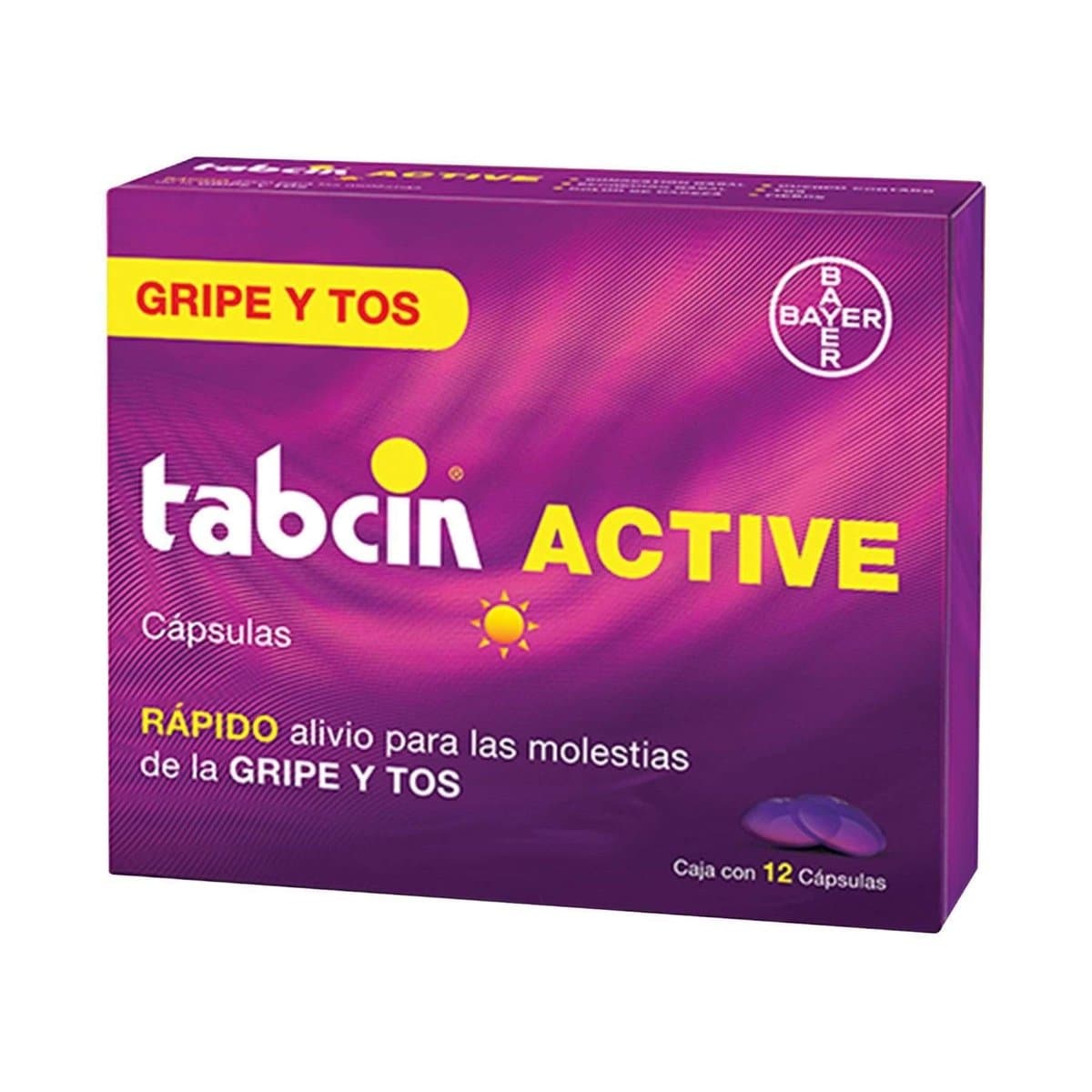 Tabcin Gripe y Tos Bayer 12 Cápsulas Tabcin Gripe y Tos Bayer 12 Cápsulas