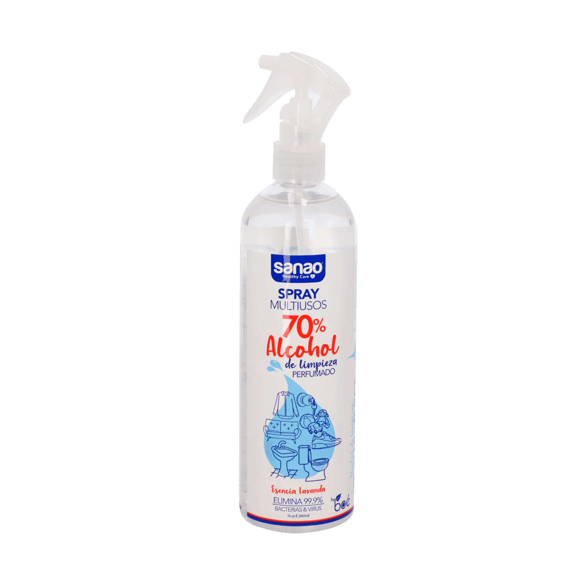 Alcohol Boe Sanao Sparay Multiusos 70 Alcohol 16 Oz Alcohol Boe Sanao Sparay Multiusos 70 Alcohol 16 Oz