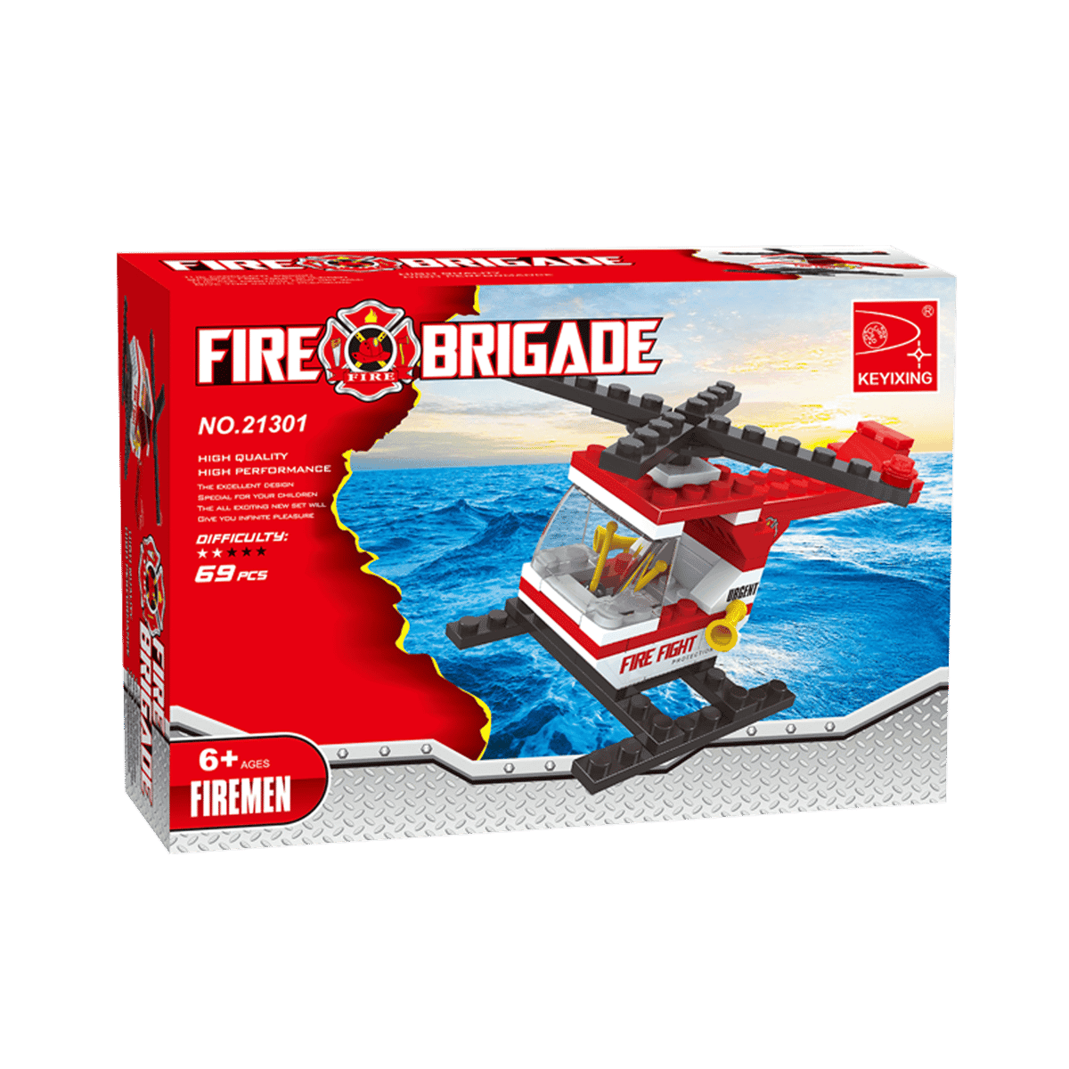 Bloques Fire Brigade Arma Tu Helicóptero R/1301 69 Piezas Bloques Fire Brigade Arma Tu Helicóptero R/1301 69 Piezas