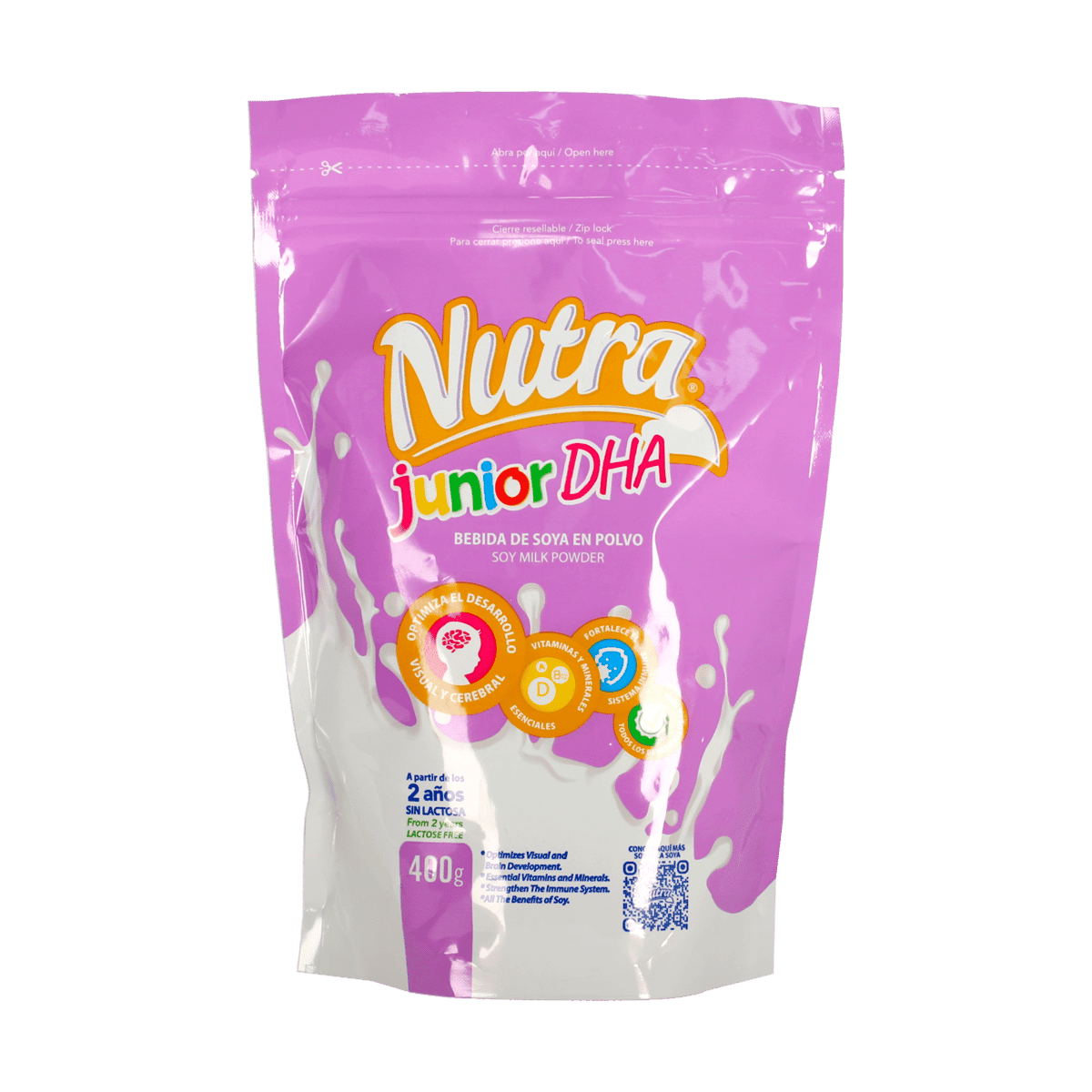 Bebida de Soya Nutra Junior DHA 400gr Bebida de Soya Nutra Junior DHA 400gr