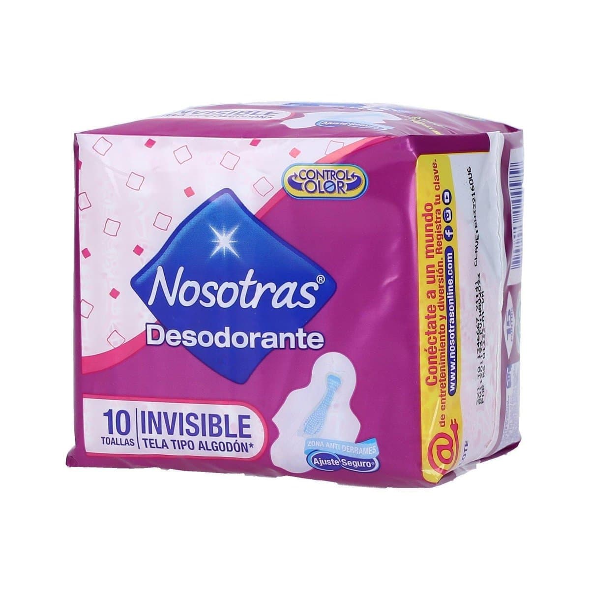 Toallas Intimas Nosotras Invisible Desodorante Control Olor 10 Uds Toallas Intimas Nosotras Invisible Desodorante Control Olor 10 Uds