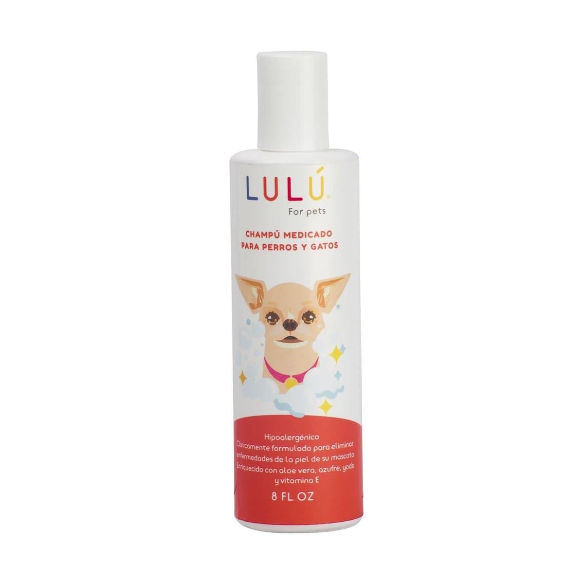 Shampoo Medicado para Mascotas Lulu 8 Oz Shampoo Medicado para Mascotas Lulu 8 Oz