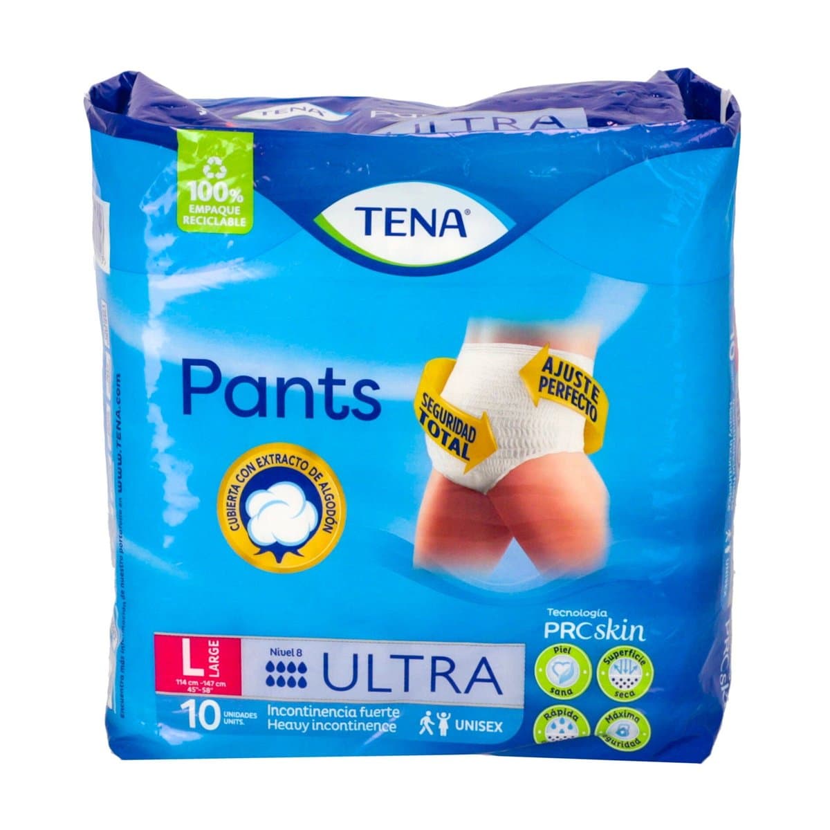 Panales Tena Pantalon Unisex Size L 10 Unidades Panales Tena Pantalon Unisex Size L 10 Unidades