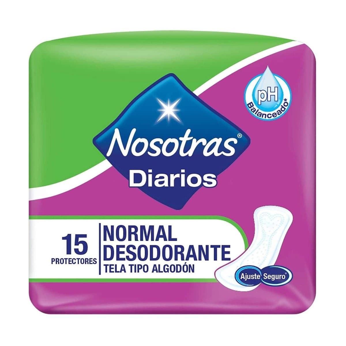 Toallas Intimas Nosotras Protectores Diarios Normal Desodorante 15 Uds Toallas Intimas Nosotras Protectores Diarios Normal Desodorante 15 Uds