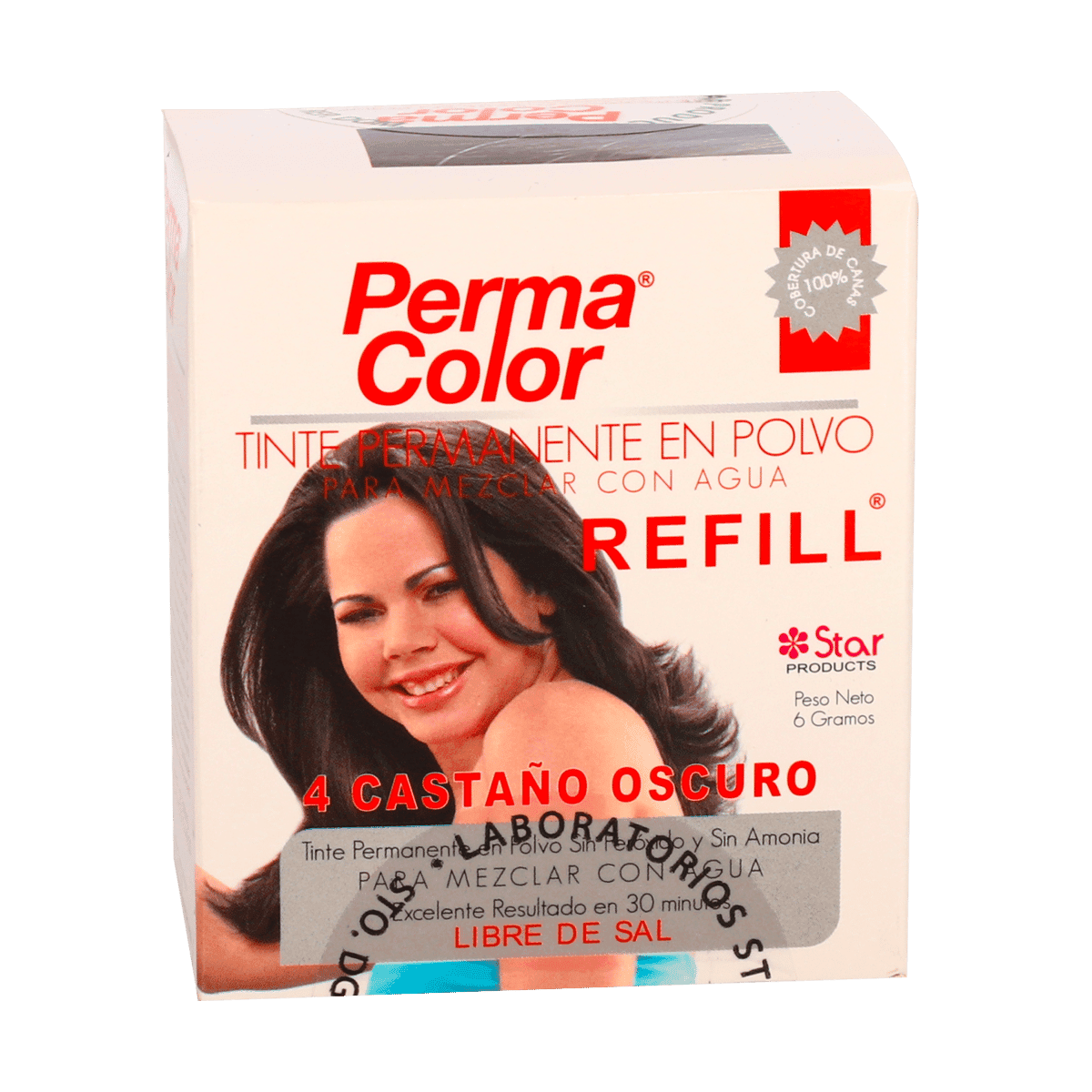 Tinte Permanente en Polvo Perma Color Castaño Oscuro 6G Tinte Permanente en Polvo Perma Color Castaño Oscuro 6G