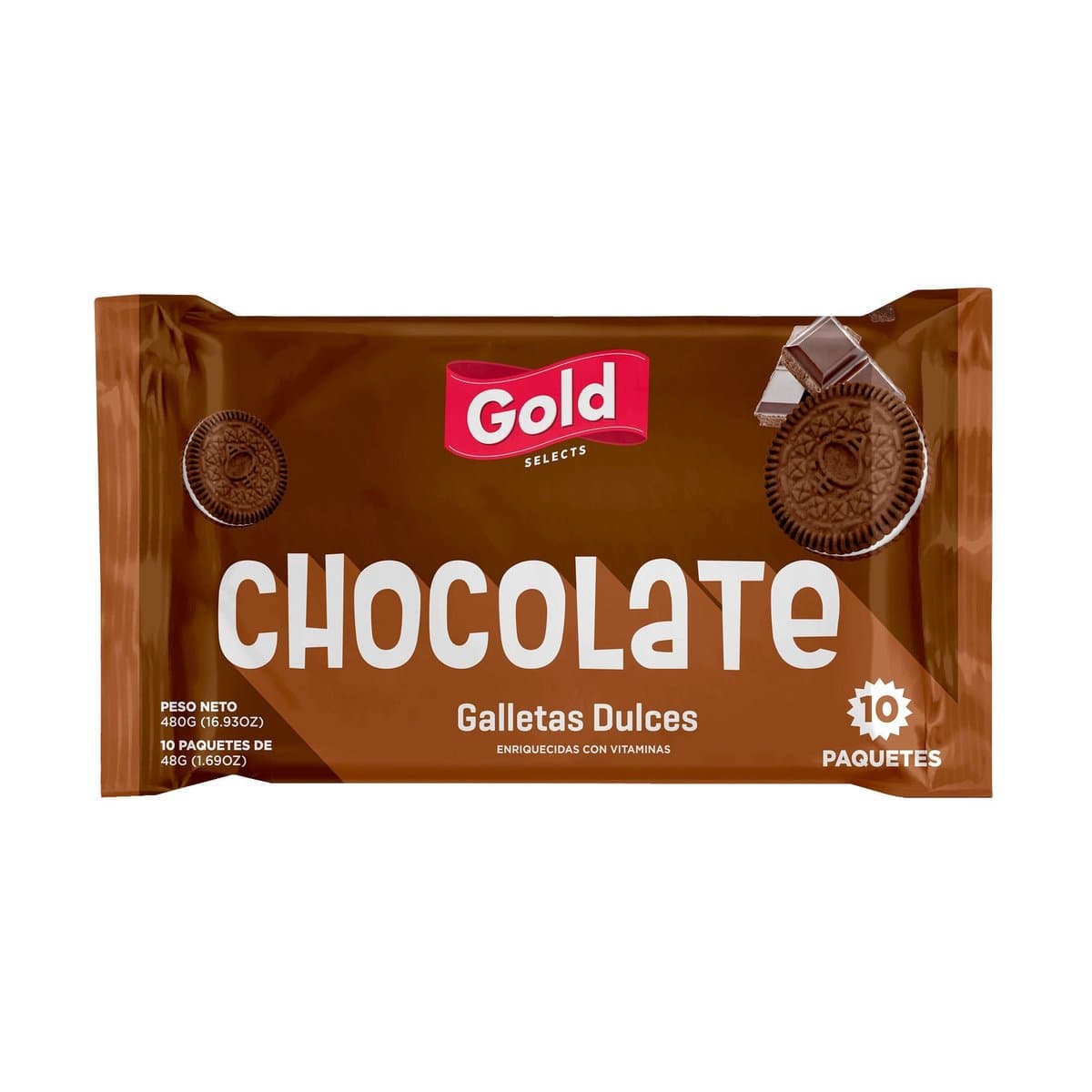 Galletas Dulces Gold Selects Rellenas De Chocolate10 Paquetes Galletas Dulces Gold Selects Rellenas De Chocolate10 Paquetes