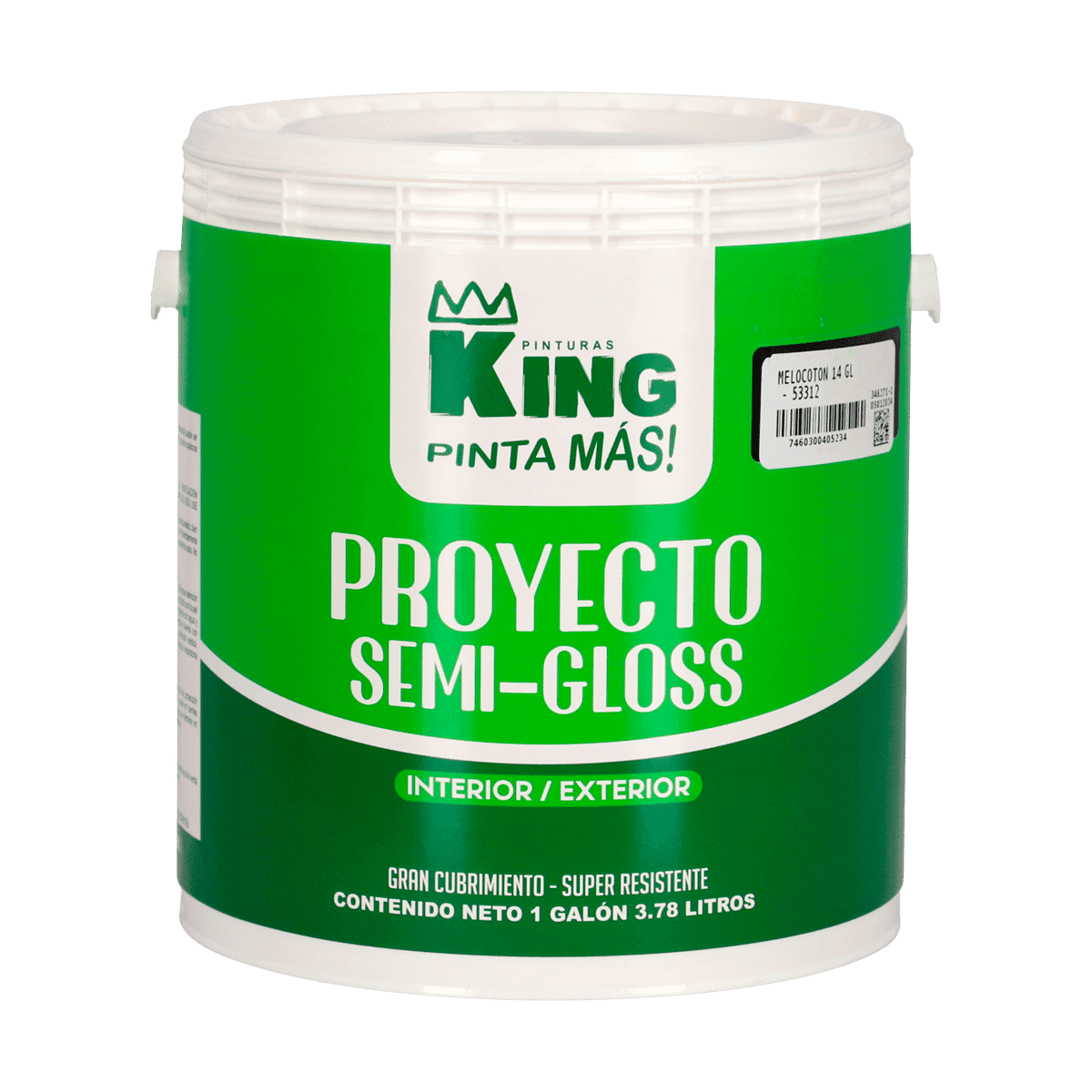 Pintarás King Proyecto Semi-Gloss Melocotón 14 1 Galón Pintarás King Proyecto Semi-Gloss Melocotón 14 1 Galón