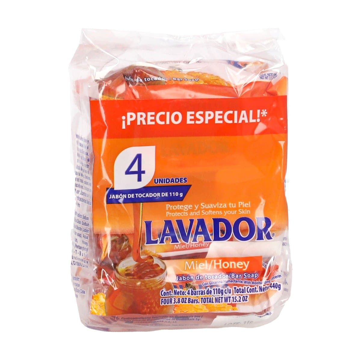Jabon para Bano de Miel Lavador 4 Unidades Jabon para Bano de Miel Lavador 4 Unidades