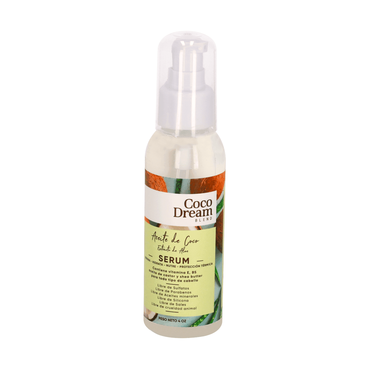Serum Hidratante CocoDream Blend con Aceite de Coco y Extracto de Aloe 4 Oz Serum Hidratante CocoDream Blend con Aceite de Coco y Extracto de Aloe 4 Oz