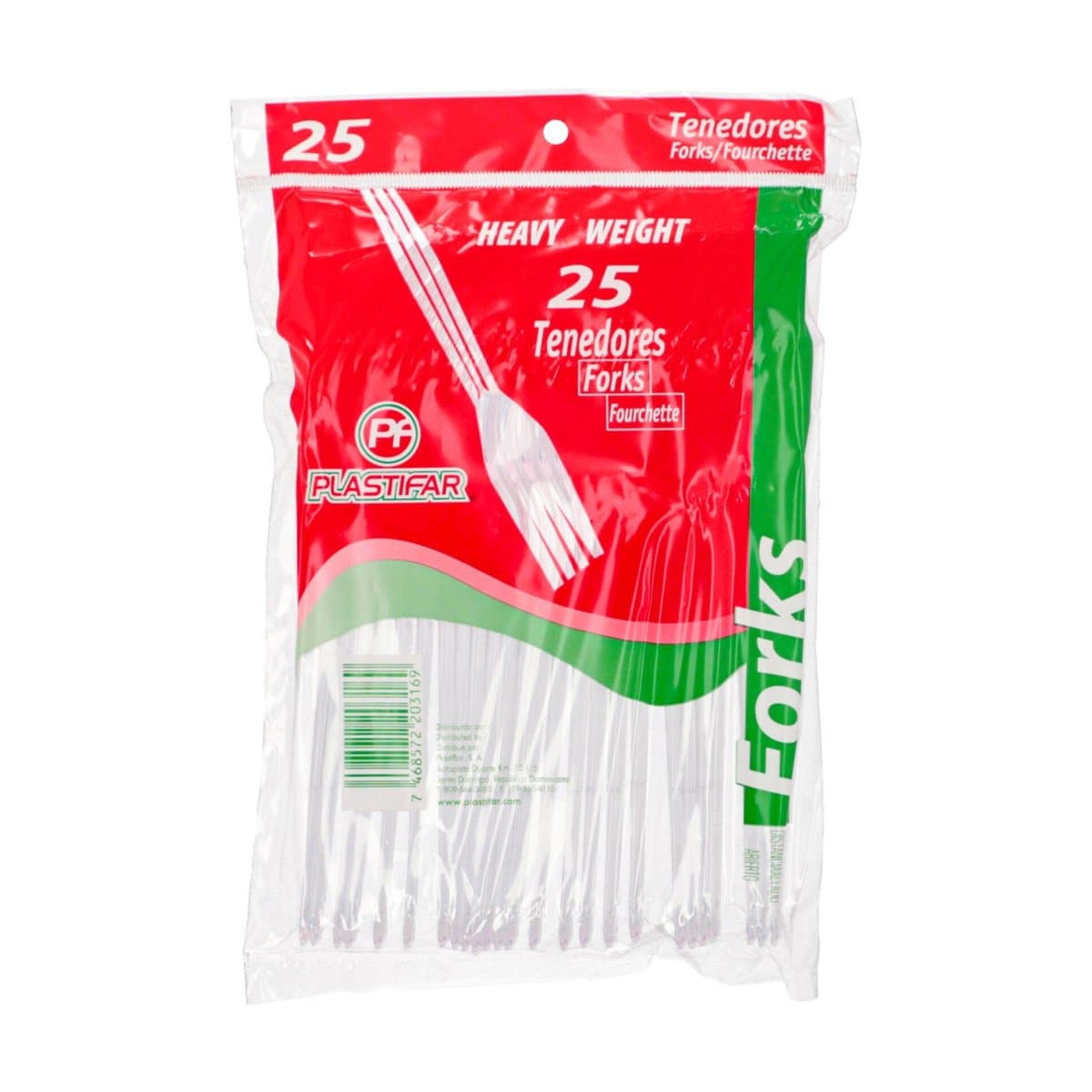 Tenedores Plásticos Plastifar 25 Unidades Tenedores Plásticos Plastifar 25 Unidades