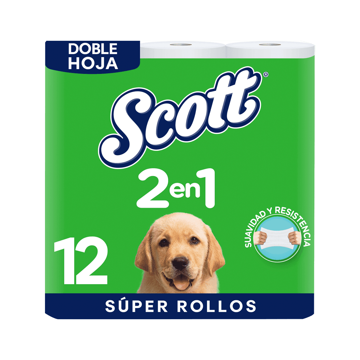 Papel HigiƩnico Scott 2 en 1 Doble Hoja 12 Rollos Papel HigiƩnico Scott 2 en 1 Doble Hoja 12 Rollos
