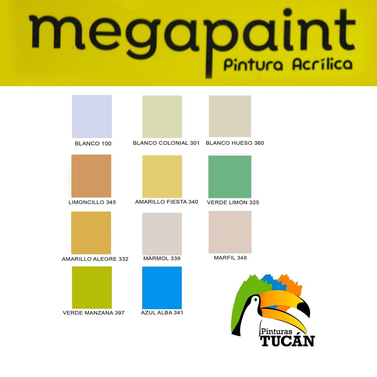 Pinturas Tucán Línea Megapaint Acrilica 1 GL Pinturas Tucán Línea Megapaint Acrilica 1 GL