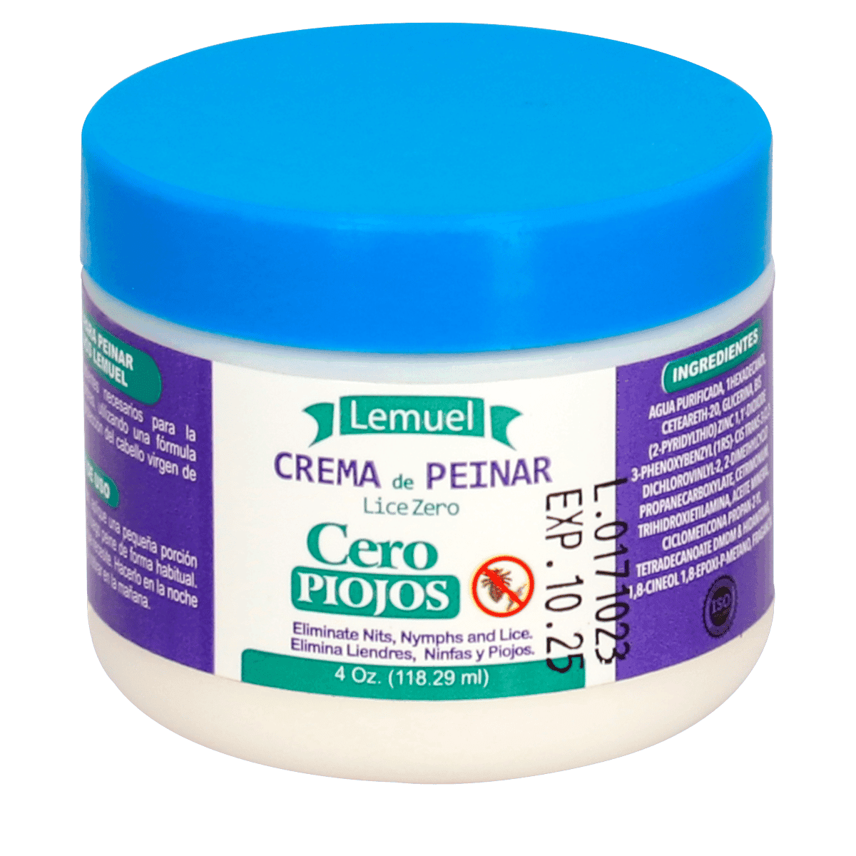 Crema De Peinar Lemuel Cero Piojos 4Oz Crema De Peinar Lemuel Cero Piojos 4Oz