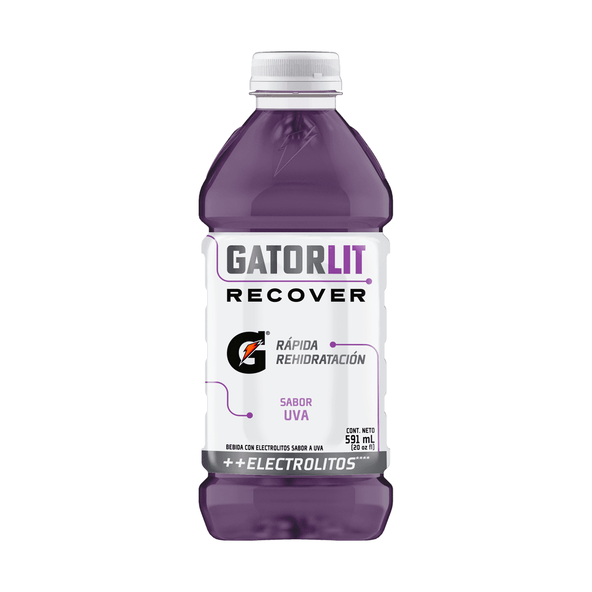 Bebida Hidratante GATORLIT Sabor A Uva 20 oz Bebida Hidratante GATORLIT Sabor A Uva 20 oz