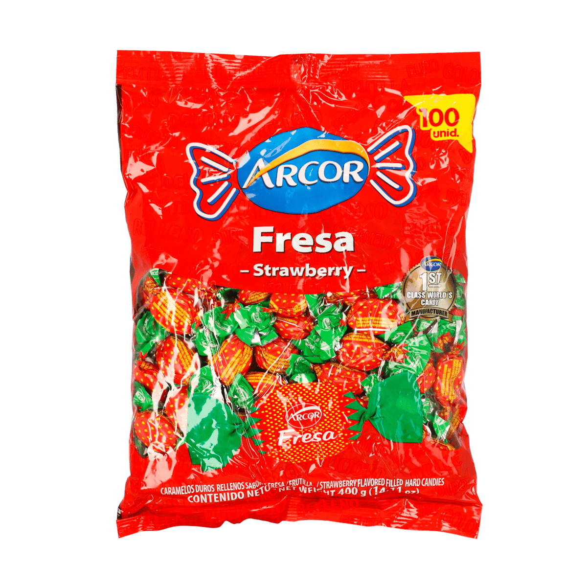Mentas de Fresa Arcor 400g Mentas de Fresa Arcor 400g