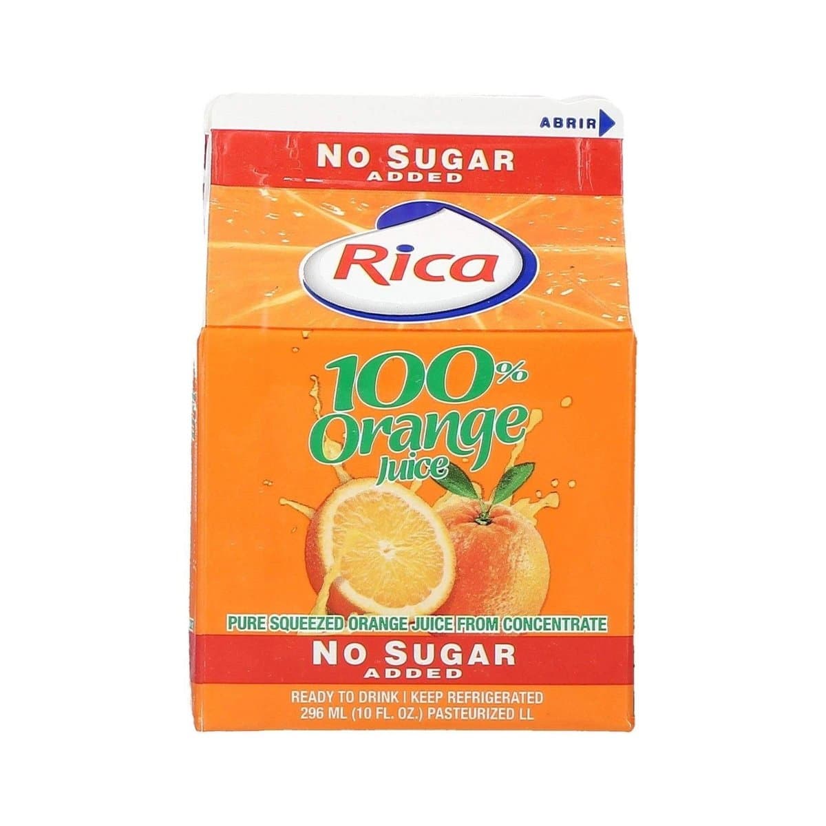 Jugo De Naranja 100% Rica Sin Azúcar 296ml Jugo De Naranja 100% Rica Sin Azúcar 296ml