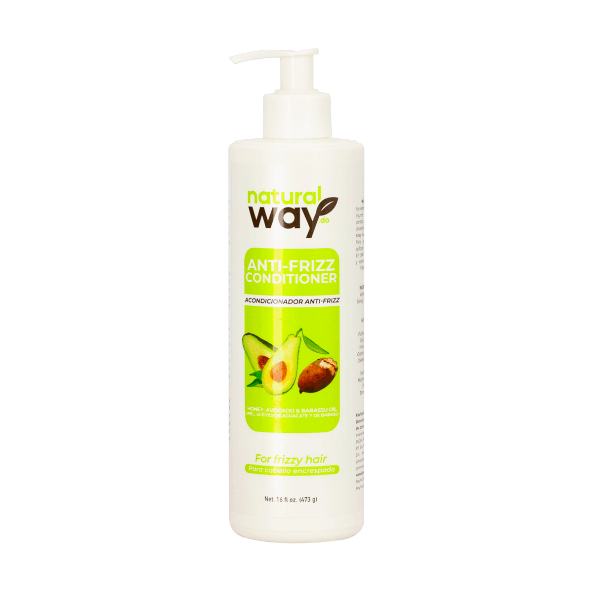 Acondicionador Anti-Frizz Natural Way Miel, Aceite de aguacate y de Babasu 16oz Acondicionador Anti-Frizz Natural Way Miel, Aceite de aguacate y de Babasu 16oz