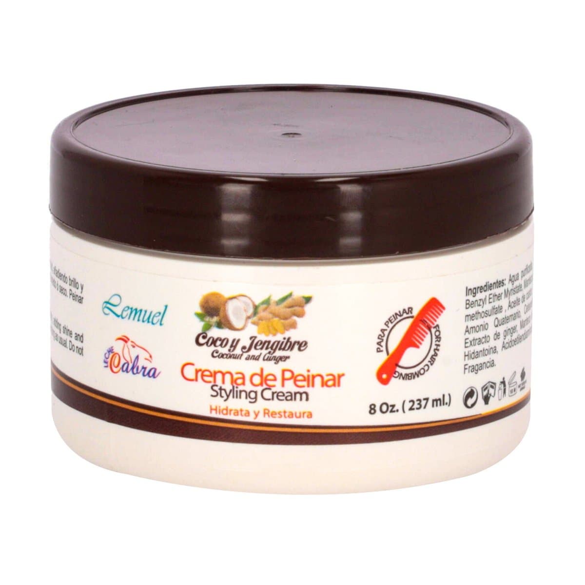 Crema De Peinar Leche Cabra De Coco Y Jengibre 8 Oz Crema De Peinar Leche Cabra De Coco Y Jengibre 8 Oz