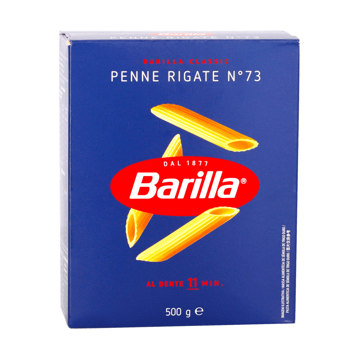 Pasta Penne Rigate N°73 Barilla 500gr Pasta Penne Rigate N°73 Barilla 500gr