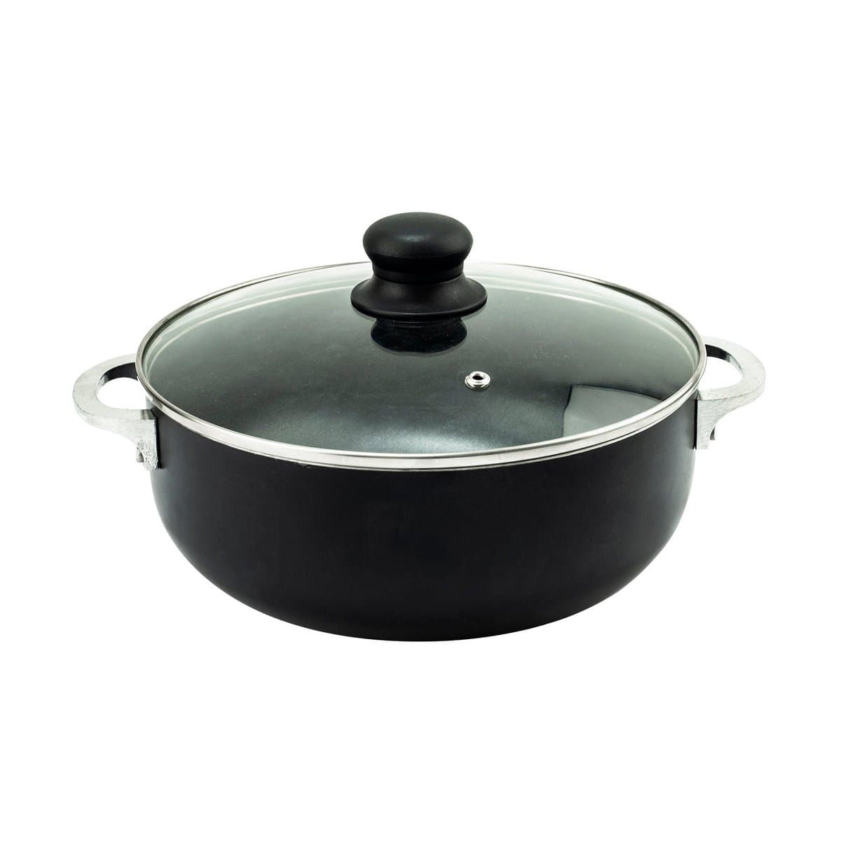Caldero De Teflon Con Tapa De Cristal 24cm Caldero De Teflon Con Tapa De Cristal 24cm