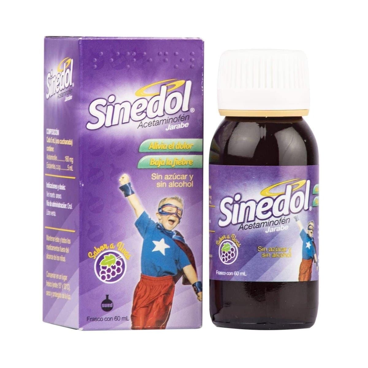 Jarabe Analgésico Sinedol Uva 60 ml Jarabe Analgésico Sinedol Uva 60 ml
