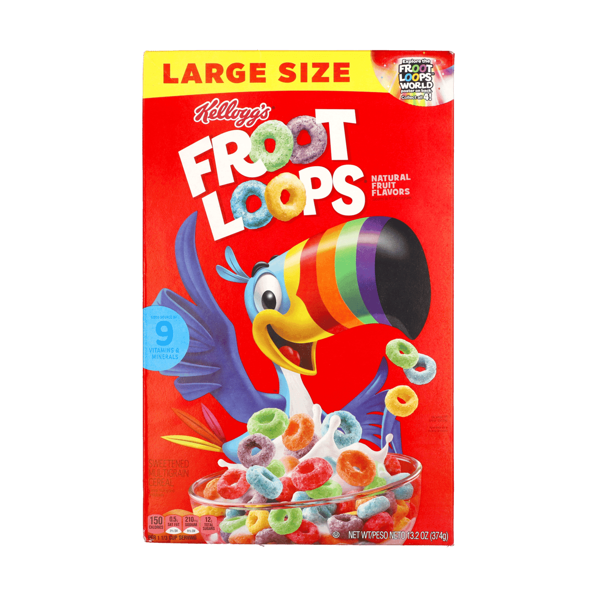 Cereal Froot Loops Large Size 13.2 Oz Cereal Froot Loops Large Size 13.2 Oz
