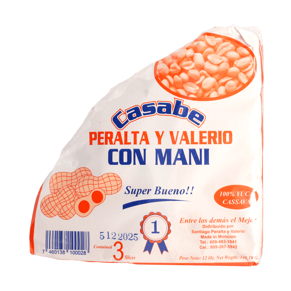 Casabe con Maní Peralta y Valerio 340g Casabe con Maní Peralta y Valerio 340g