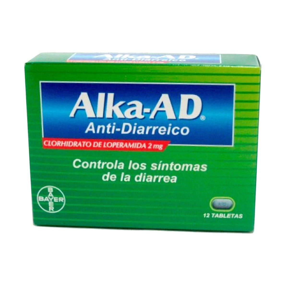 Anti-Diarreico Alka-AD Bayer 12 Tabletas 2 ml Anti-Diarreico Alka-AD Bayer 12 Tabletas 2 ml