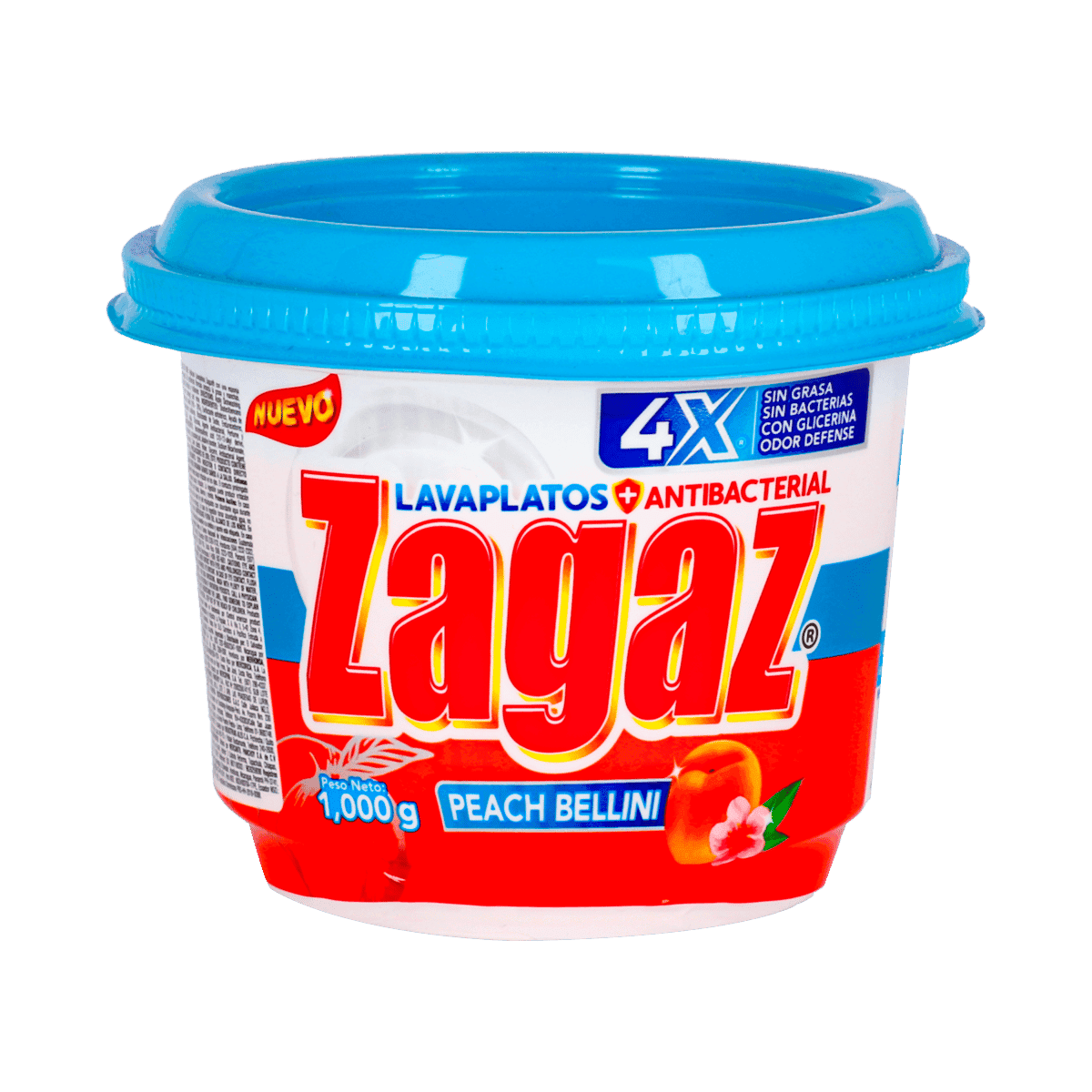 Lavaplatos Zagaz Peach Bellini 12 × 1000 g Lavaplatos Zagaz Peach Bellini 12 × 1000 g
