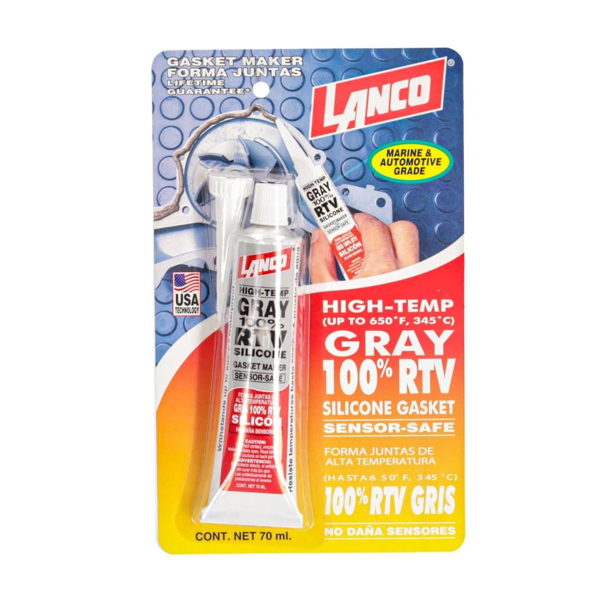 Silicon Lanco 100% RTV Gris Alta Temperatura R/TP90819 70ml Silicon Lanco 100% RTV Gris Alta Temperatura R/TP90819 70ml
